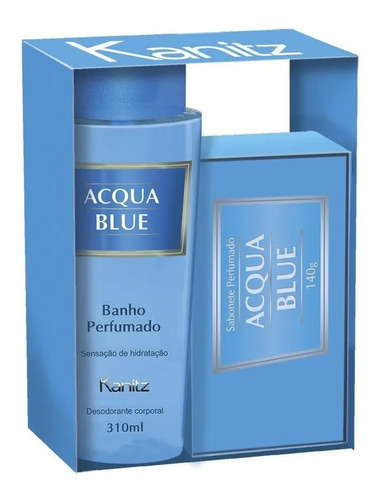 Kit Deo Colônia Acqua Blue 310ml+sabonete 140g