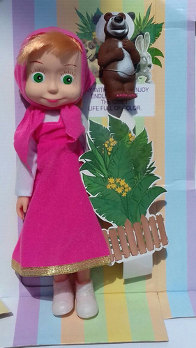 Muñeca De Caucho Masha Y El Oso