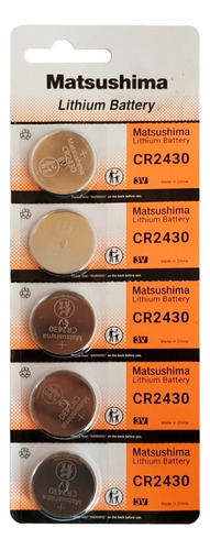 Pilas Botón Cr 2430 3v Matsushima Batería De Litio X5