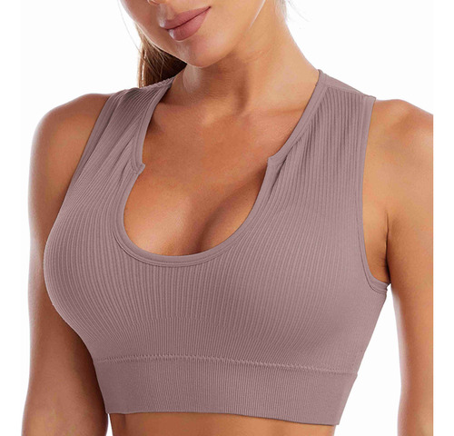 Camiseta Sin Mangas E Bras Para Mujer, Deportiva, Fitness, C