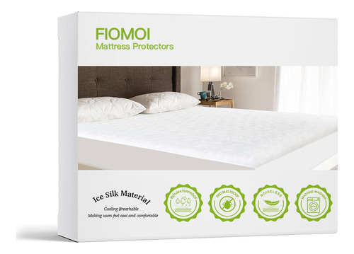 Fiomoi Protector De Colchon De Tamano Matrimonial, 100% Impe