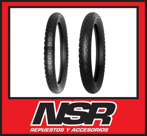Combo Cubiertas 17 + Ancha 6 Pr Motos 110cc Fu 110 Honda Nsr