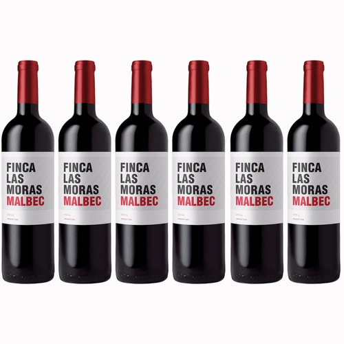 Vino Finca Las Moras Malbec 750ml Tinto X6 Botella Mp Drinks