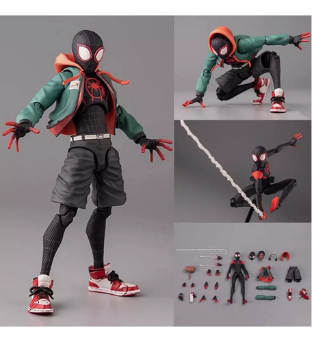 Figura Articulada Spiderman Miles Morales Spiderverse 14cm