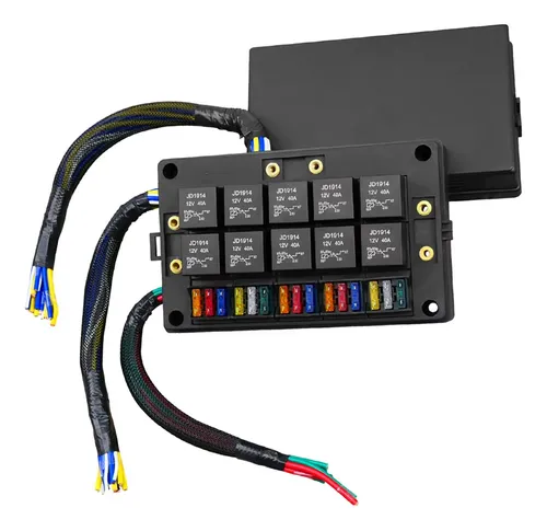 comprar Caja De Fusibles Portafusibles 15 Vias 10 Relay