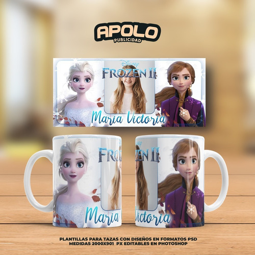 Plantillas Taza Frozen - Cod05