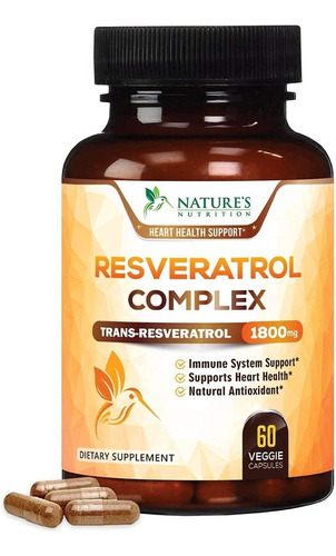 Resveratrol 60 Caps 1800mg - Unida - Unidad A $3115