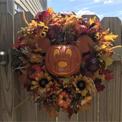 . Nuevo Otoño Halloween Calabaza Corona Decoración 2024