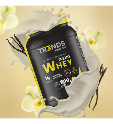 Combo 2x Whey Protein Concentrado Blend Proteinas Pote 900g Sabor Baunilha