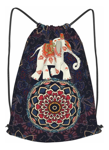 Mochila Cordón De Elefante Mandala  Bolsas De Cuerda M...