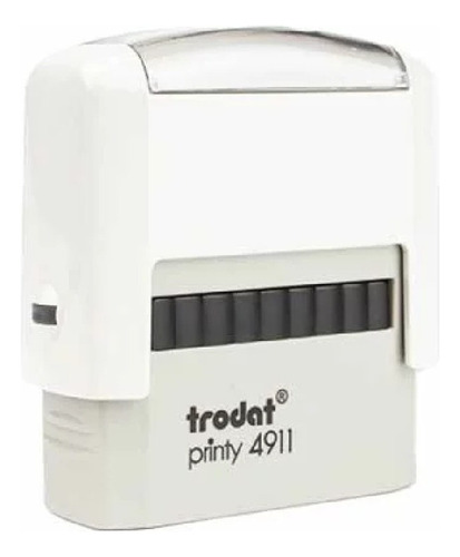Carimbo Automático Trodat Printy 4911 personalizado Tinta Preta Exterior Branco