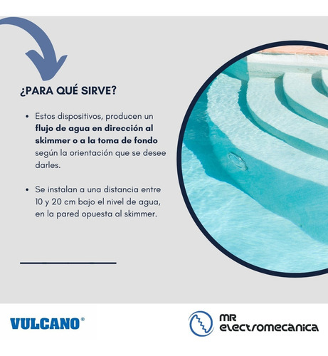 Imagen 2 de 10 de Retorno Vulcano Aro Blanco Para Pileta Hormigón 50mm. 117002