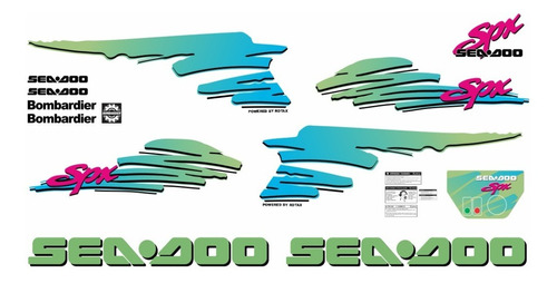 Kit Adesivos Emblema Seadoo Sea Doo Spx 1994 Personalizado