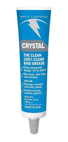 Grasa White Lightning Crystal Clear 3.5oz 100g Planet Cycle