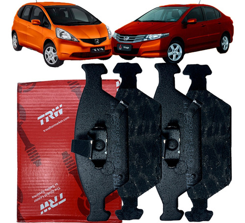 Kit 4 Pastilha Freio Dianteira Honda Fit City Trw Varga