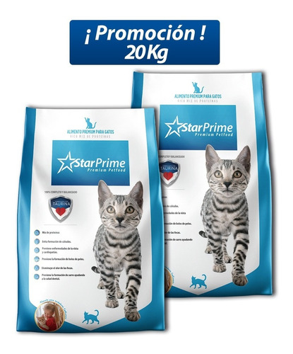 Imagen 1 de 5 de Promo Star Prime  Felino | 20 Kg | Alimento Premium Gato