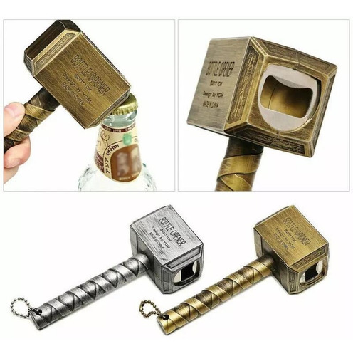 Imagen 3 de 3 de Martillo Thor Destapador Avengers Marvel Abrebotellas