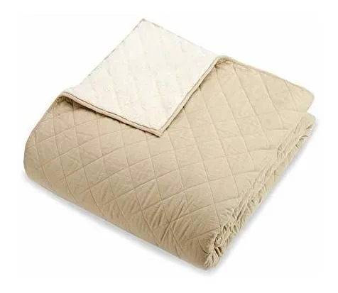 Juego De Colcha Sherpa De Franela Maciza De La Colección Mod
