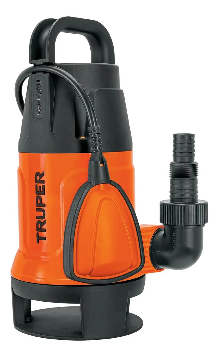 Bomba sumergible plástica TRUPER, 1-1/2 HP, 265 L/min, BOS-1-1/2SP
