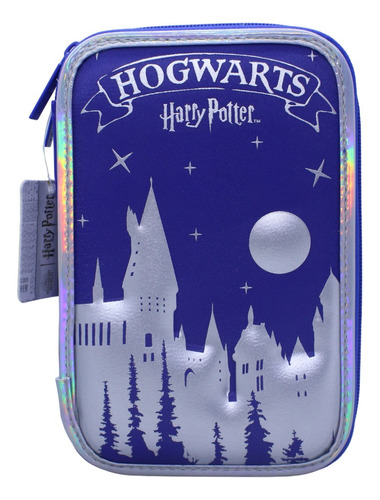 Cartuchera Harry Potter Dos Pisos Hogwarts Colegio Azul
