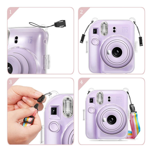 Funda Fintie Para Cámara Fujifilm Instax Mini 12 Lila Claro