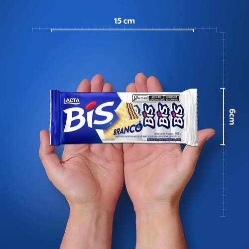 Bis Chocolate Branco Lacta Caixa Com 16 Unidades - 100,8g