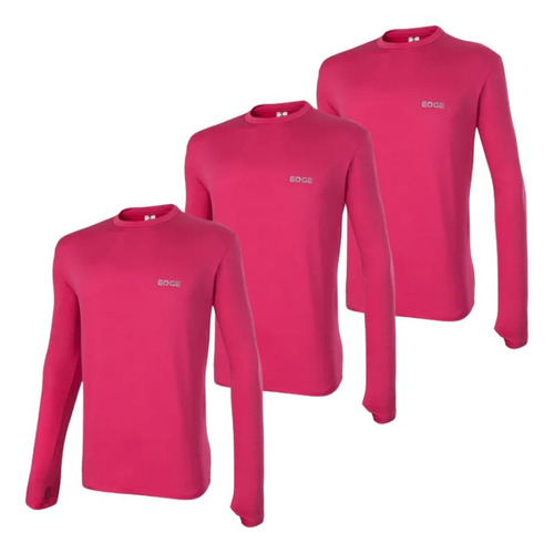 Remera Manga Larga Frisada Termica Combo X3 Invierno Edge