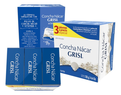 Grisi Tripack Concha Nacar Jab. 125 G.