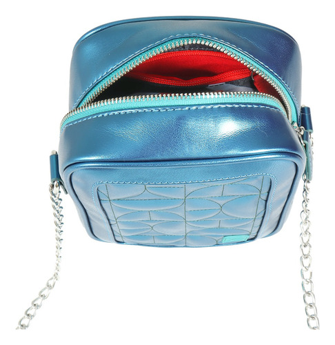 Bolsa Crossbody Para Mujer Metálica Con Bordado Cloe