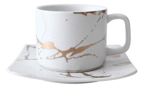 Juego De Taza De Te De Ceramica De Marmol De 10 Onzas Con Pl