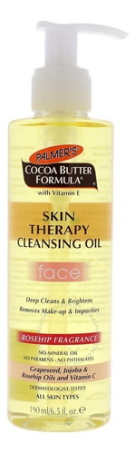 Óleo para terapia da pele, óleo seco, fragrância de rosa mosqueta, manteiga de cacau da Palmer, fórmula facial para todos os tipos de pele 190 ml