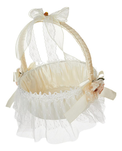 Cesta De Flores Para Boda, Cesta Para Niña De , Ligera, Con