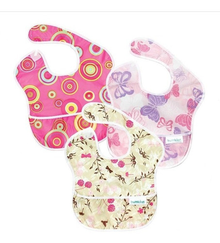 Babero Superbib X3 Unidades Flutter Floral Bumkins