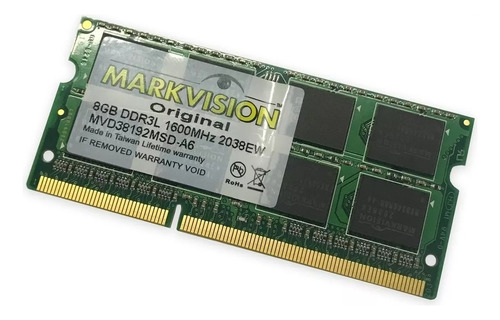 Memoria Ram Color Verde  8gb 1 Markvision Mvd38192msd-a6