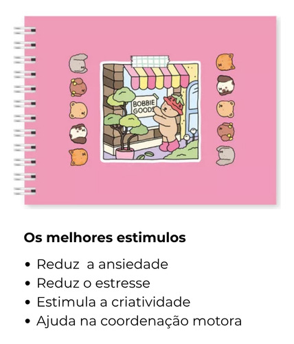 Livro De Colorir Estilo Bobbie Goods Com Uma Variedade De