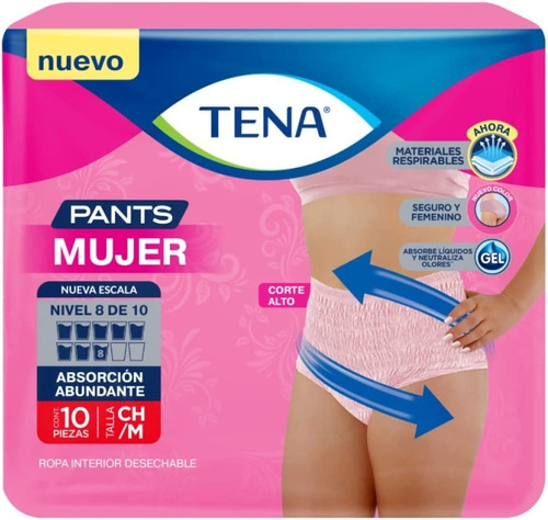 Set 8 Calzones Ropa Interior Desechable Tena Pants Mujer