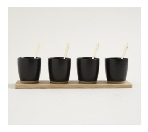 Set X4 Copetin Porc Negra B Bamboo Cuch Drdas 30x8cm 0519006