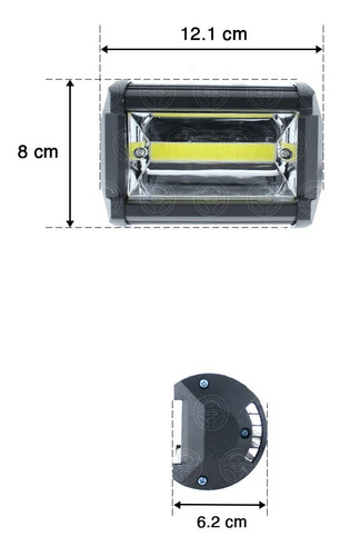 Faro Barra Led Cob Dually 36 Chip Fijo Y Estrobo 12-80v
