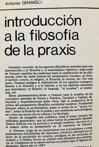 Introducción A La Filosofía De La Praxis - Gramsci (Usado)
