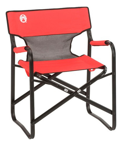 Silla Director Coleman Sillon Plegable Acero Resistente 136k Color Rojo