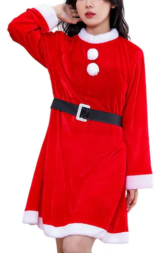 Vestido Navideño De Papá Noel, Disfraz Navideño Sin Chal