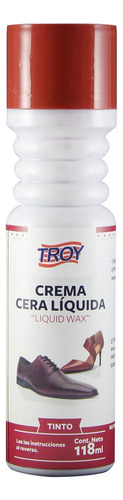 Crema Cera Líquida Calzado Zapato Color Vino Troy 118ml