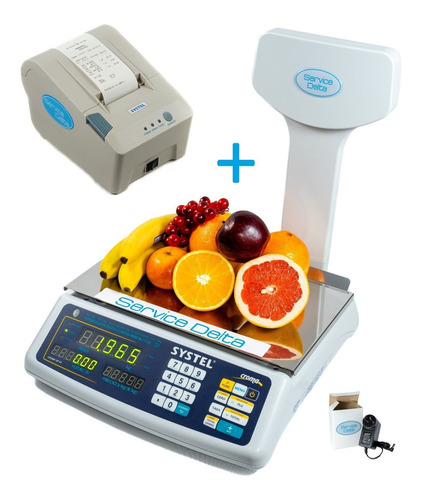 Imagen 7 de 9 de Balanza Systel Croma 31 Kg Impresor Eco Ticket Service Delta