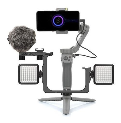 Suporte De Led Dji Ou Microfone Para Osmo Mobile 3