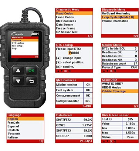 Escáner Automotriz Launch Creader 3001