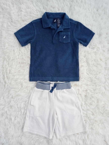 Conjunto Marca Nautica Para Niño Talla 4t, 100% Original! Azul 4t (4 Años) (Usado)