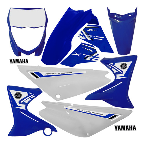 Kit Carenagem Completo Xtz 125 Azul 2014 C/adesivada 