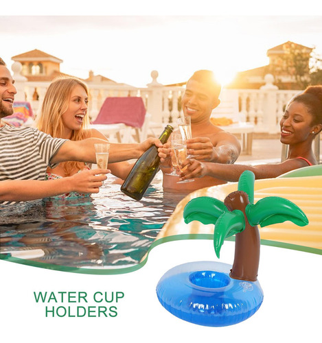 Portavasos Inflable Flotador Para Copas De Bebidas En Piscin