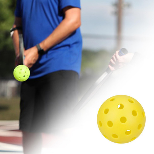 . 6 Pelota Luminosa De Pickleball De Calidad Amarillo