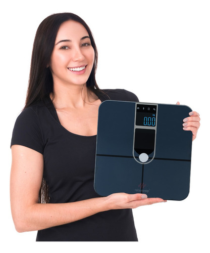 Balança Corporal Inteligente Bioimpedância Bio Plus Preta Cor Preto